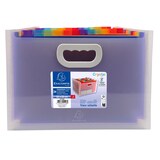 thumbnail of Exacompta - Réf. 55198E - Carton de 4  trieurs valisette extensible avec poignées - 24 compartiments  - couleur cristal