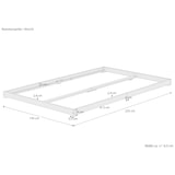 thumbnail of Überlanges Futonbett Holzbett niedrige Sitzkante 140x220 Kiefer lackiert V-60.47K-14-220 Rollrost inkl.