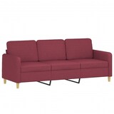 thumbnail of vidaXL 3-Sitzer-Sofa Weinrot 180 cm Stoff