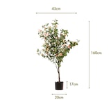 thumbnail of Plantas artificiales Naturing Monde Rosal rosa 160cm