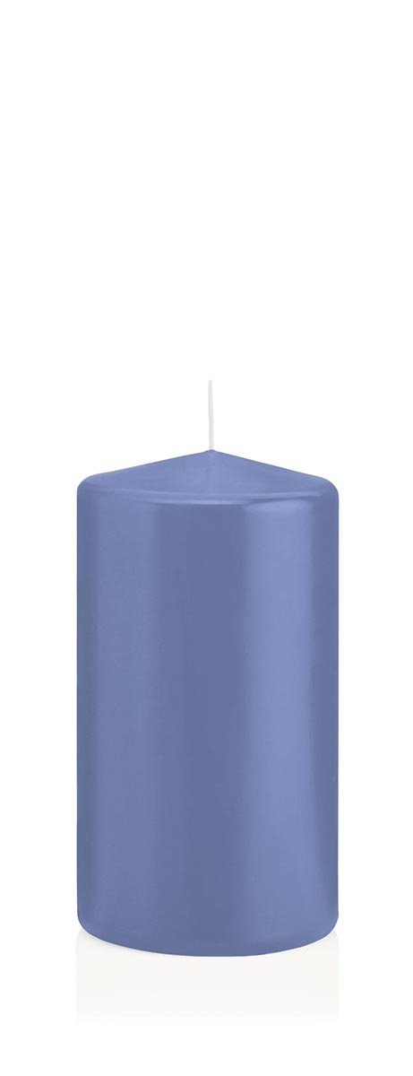 Wiedemann Kerzen Stumpenkerzen Grau-Blau 100 x Ø 68 mm, 12 Stück
