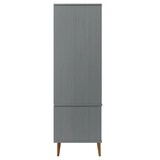 thumbnail of vidaXL Kleiderschrank MOLDE Grau 90x55x175 cm Massivholz Kiefer