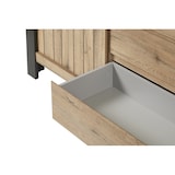 thumbnail of Matelpro - Buffet/bahut industriel 220 cm chêne/noir Simeo - Moderne & Design -Chêne/noir -  -Types de portes: Coulissantes