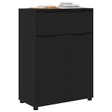 thumbnail of vidaXL Badkamer Kast met lade Zwart 72,5 x 36,5 x 100 cm Bewerkt hout