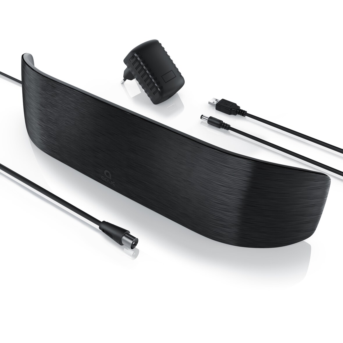 Aplic DVB-T, DVB-T2, Antenne für Innenbereich, digitale aktive HD Innenantenne mit Netzteil