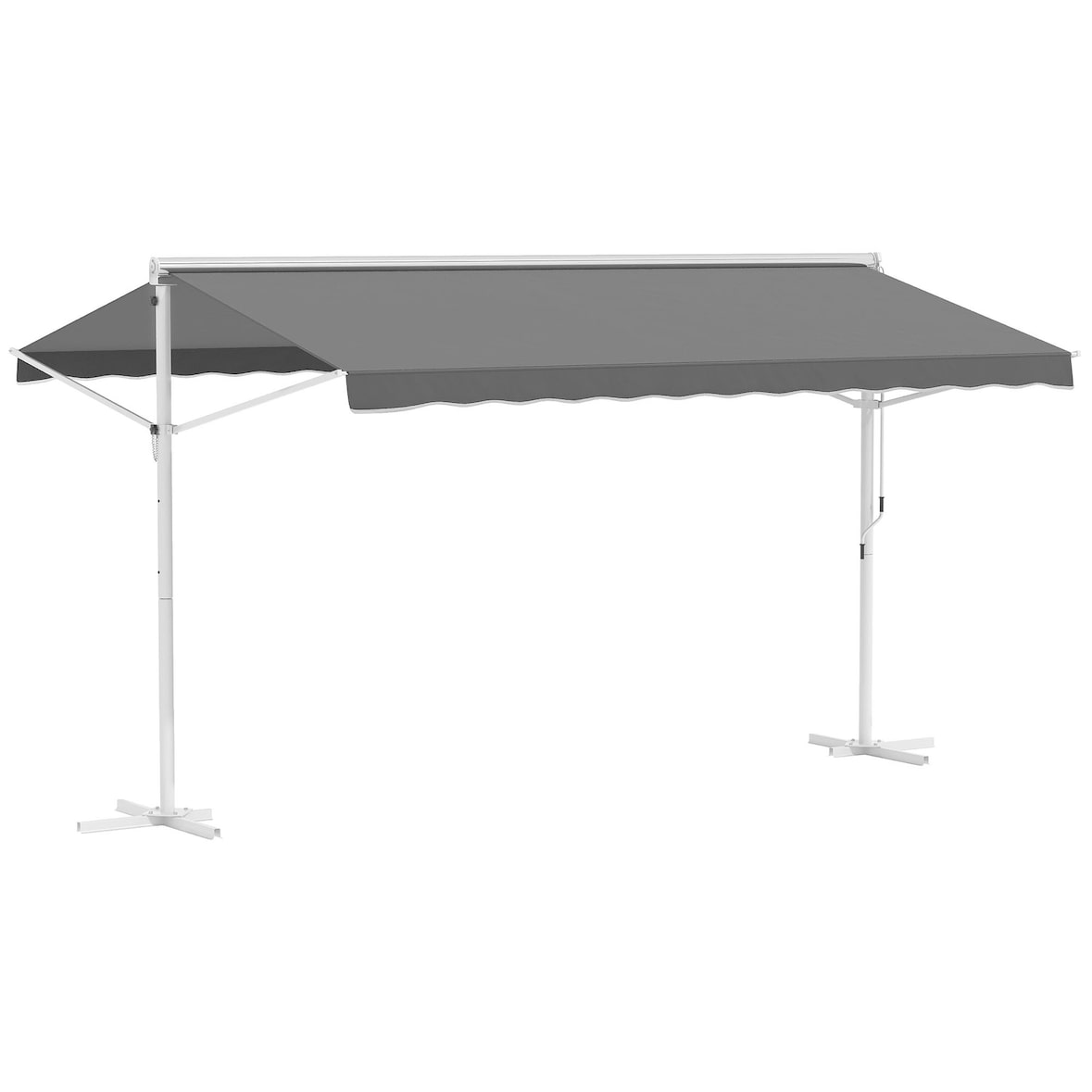 Outsunny - Standmarkise - 450Lx340Wx255Hcm - Grau