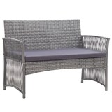 thumbnail of vidaXL 4-tlg. Garten-Lounge-Set mit Auflage Poly Rattan Anthrazit