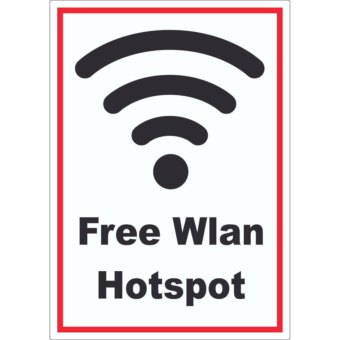 Free Wlan Hotspot Aufkleber A5 (148x210mm)