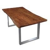 thumbnail of SIT Möbel Boomrand eettafel 160cm | Bord acacia walnootkleurig | Stalen frame zilver gelakt | B 160 x D 85 x H 77 cm | 07189-85 | Serie TABLES&CO