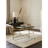 thumbnail of Design Couchtisch Glas Schwarz - Oval 110 x 56 cm mit Gold Metallgestell, Großer Wohnzimmertisch, Lounge Tisch