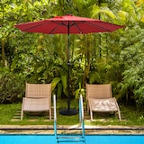 thumbnail of COSTWAY Sonnenschirmständer 22 kg, Schirmständer aus Kunstharz in Rattanoptik für Schirmstangen mit 38/48 mm Durchmesser