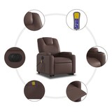 thumbnail of vidaXL Massagesessel mit Aufstehhilfe Elektrisch Braun Kunstleder