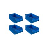 thumbnail of PROREGAL 4x Blaue Sichtlagerbox 5.1 mit Griffstange | HxBxT 20x30x50cm | 21,8 Liter | Sichtlagerbehälter, Sichtlagerkasten