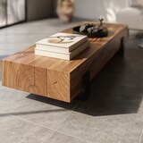 thumbnail of Holz-Sofatisch Sheesham, Puristisches, modernes Design, handgefertigt & robust, Schutzlackversiegelte Oberfläche. 115x44x22 cm | Kadima Design