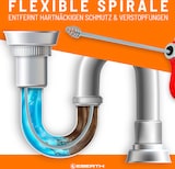 thumbnail of EBERTH Rohrreinigungsspirale 4 Meter lang, 6 mm Durchmesser, effektive Abfluss Spirale, Handbetrieb oder mit Akku-Bohrer, Anschluss für Bohrmaschine