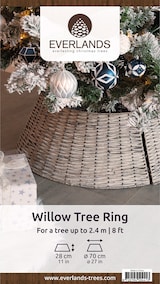 thumbnail of 1 Weihnachtsbaumrock 70x28cm - für Bäume bis 240 cm Weide Abdeckung Christbaumständer Weihnachtsbaumständer Christbaumkorb grau