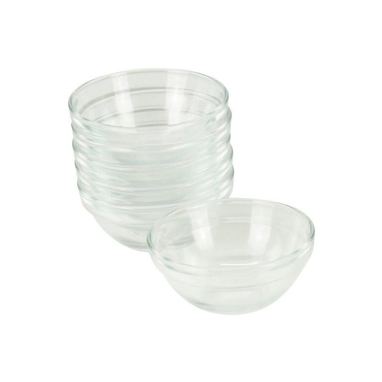 Glasschüssel Ø 7cm 6 Stück im Set Beilagenschüssel Dessertschale Stapelschale
