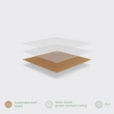 thumbnail of Boîtes à wrap et tortilla kraft compostables avec fenêtre PLA Vegware