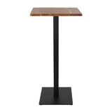 thumbnail of Mesa Alta Cuadrada de Hostelería 60x60 cm en Madera Maciza de Acacia y Base cuadrada de Acero Negro para Cafeterías y Restaurantes
