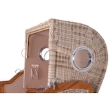 thumbnail of Strandkorb Komplettset - bene living - Ammersee Grande XL Teak - PE shell - Modell 550 - inkl. Liftersystem