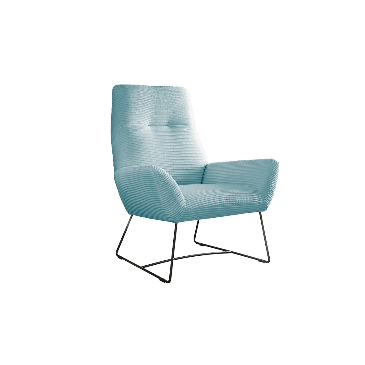 KAWOLA Sessel BISA Cord hellblau