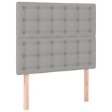 thumbnail of vidaXL LED Kopfteil Hellgrau 80x5x118/128 cm Stoff