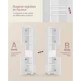 thumbnail of Helloshop26 - Armoire de salle de bain meuble de rangement colonne avec tiroir étagères réglables compartiments 30 x 30 x 170 cm 12_0004018