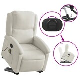 thumbnail of vidaXL Massagesessel mit Aufstehhilfe Creme Samt