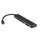 thumbnail of VALUE USB Typ C Dockingstation, HDMI 4K60, 2x USB2.0 (A+C) + 1x USB3.2 Gen1 (A), 1x PD, 1x SD/TF