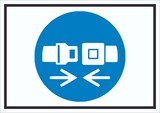 thumbnail of Rückhaltesystem benutzen Symbol Schild A1 Rückseite selbstklebend