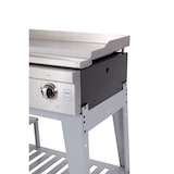 thumbnail of METRO PROFESSIONAL Barbecue a gas con 6 bruciatori e plancha, 111 × 50 cm, telo di copertura, con ruote, acciaio inox, argento