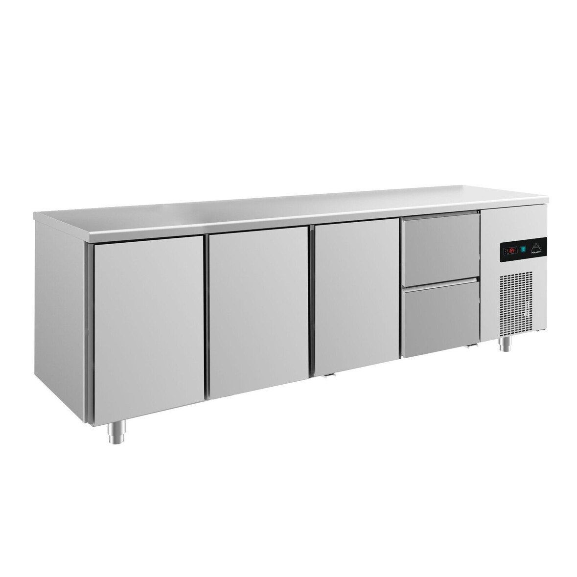 Gastro Kühltisch 3 Türen 2 Schubladen Umluftkühlung 2330x700x850mm -2/+8°C  632l