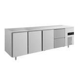 thumbnail of Gastro Kühltisch 3 Türen 2 Schubladen Umluftkühlung 2330x700x850mm -2/+8°C  632l