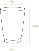 thumbnail of BIOZOYG 100 Stück Trinkbecher Einwegbecher, Pappbecher, 200ml / 8oz, Winterdesign mit Schneeflocken, doppelwandig für heiße Getränke, kompostierbar