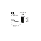thumbnail of Paulmann House spot encastré de sol LED 230V rond 50mm 60lm 2W 3000K blanc chaud IP67 inox brossé inox/plast. 94365
