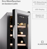 thumbnail of Klarstein Shiraz Premium Smart 12 Slim Weinkühlschrank für 12 Flaschen Silber-Metallic