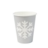 thumbnail of greenbox - Pappbecher Winter "Schneeflocke" 300 ml / 12 oz, Ø 90 mm, grau, 50 St.