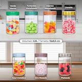 thumbnail of LG Luxury & Grace Tarros de Conservación Pack 6 (0,5 L, 13×8,5 cm) – Herméticos para Vacío – Tapa en Blanco Perla