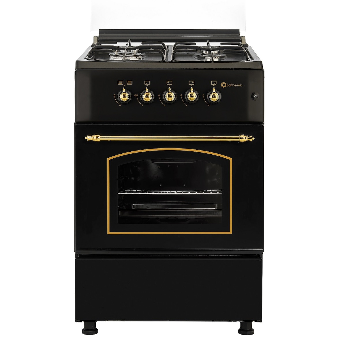 Solthermic Cozinha Gas preta Rústica 60x60 F6s40g2