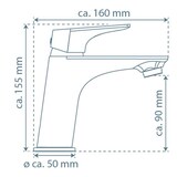 thumbnail of Waschtischarmatur BOSTON, Wasserhahn Bad mit Ablaufgarnitur Waschbecken, Pop Up Abflussstopfen Chrom