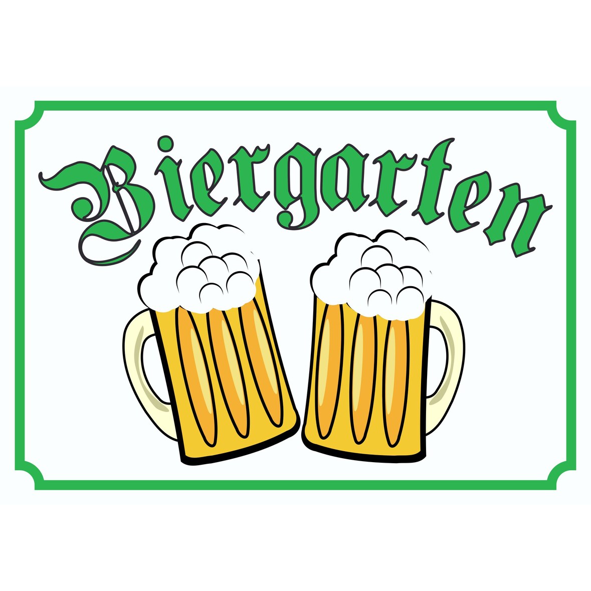 Biergarten Schild A6 (105x148mm)