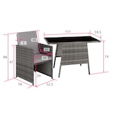 thumbnail of tectake Conjunto de ratán Lausanne - Gris