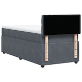thumbnail of vidaXL Boxspringbett mit Matratze Dunkelgrau 90x190 cm Samt