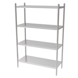 thumbnail of Combisteel stellingsysteem met 4 legborden van verchroomd staal 1000x500x1800mm