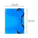 thumbnail of Exacompta 25x Elastomap met 3 kleppen, transparante PP Crystal 5/10e, pocket formaat 12x16cm, geassorteerde kleuren