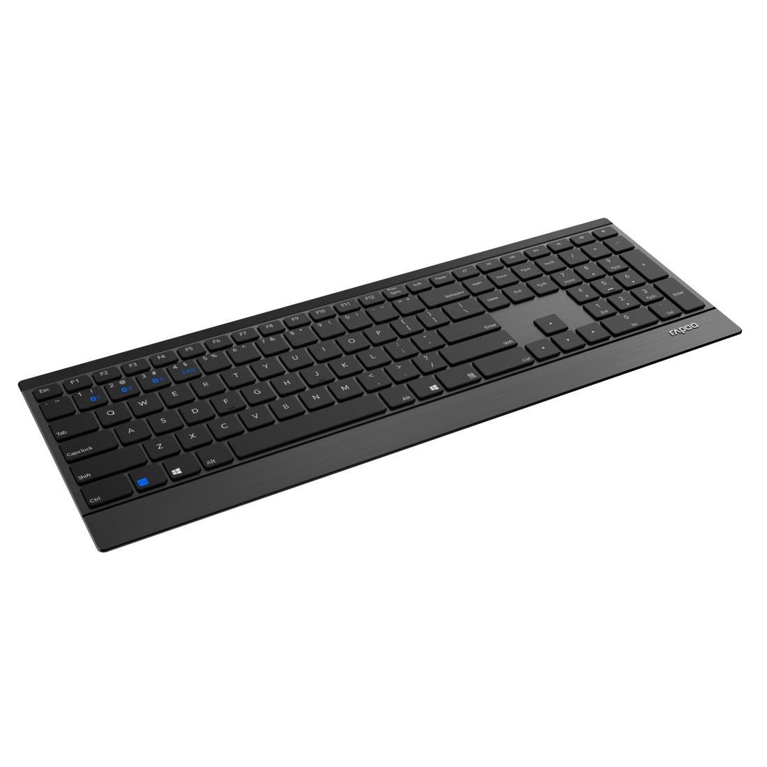 Rapoo 9500M kabelloses Tastatur-Maus Set QWERTZ 1600 DPI