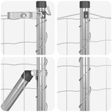 thumbnail of vidaXL Zaun mit Pfosten Silber 0,4 x 10 m Stahl und PVC