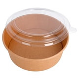 thumbnail of Combo Ensaladeras + Tapas Pet 1300 Ml 320 + 18 Pe G/M2 Ø 18,5/16X6,5 Cm Natural Kraft (200 Unidades)