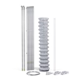 thumbnail of Maschendrahtzaun-Komplettset Drahtzaun, zum Einbetonieren, verzinkt, Höhe 80 - 120 cm, Länge 10 m