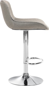 thumbnail of DELUKE® Barhocker 2er Set TAMPA - Taupe, Stoff, Chrom | Barhocker mit Lehne Barstuhl Tresenhocker Tresenstuhl Kneipenhocker Kneipenstuhl